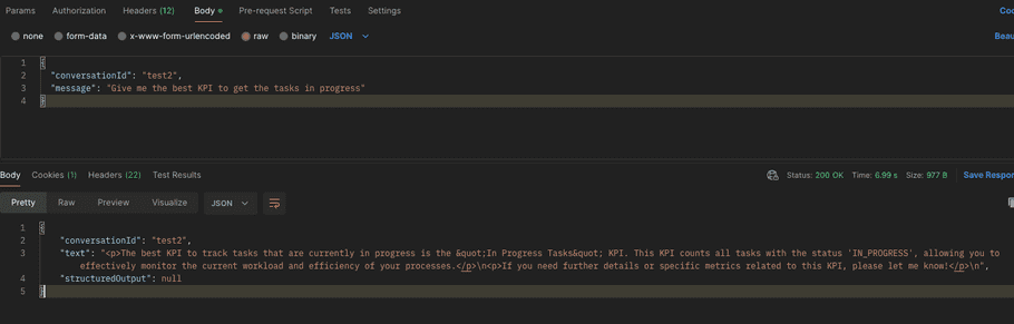 Chat API without Structured Output Response