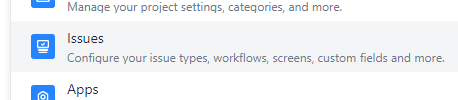 Issue settings