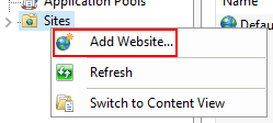 Add Website Window